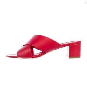 NWOT Mansur Gavriel Leather Crossover Sandals